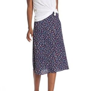 Madewell Bengali Indigo Baby Floral Midi Skirt